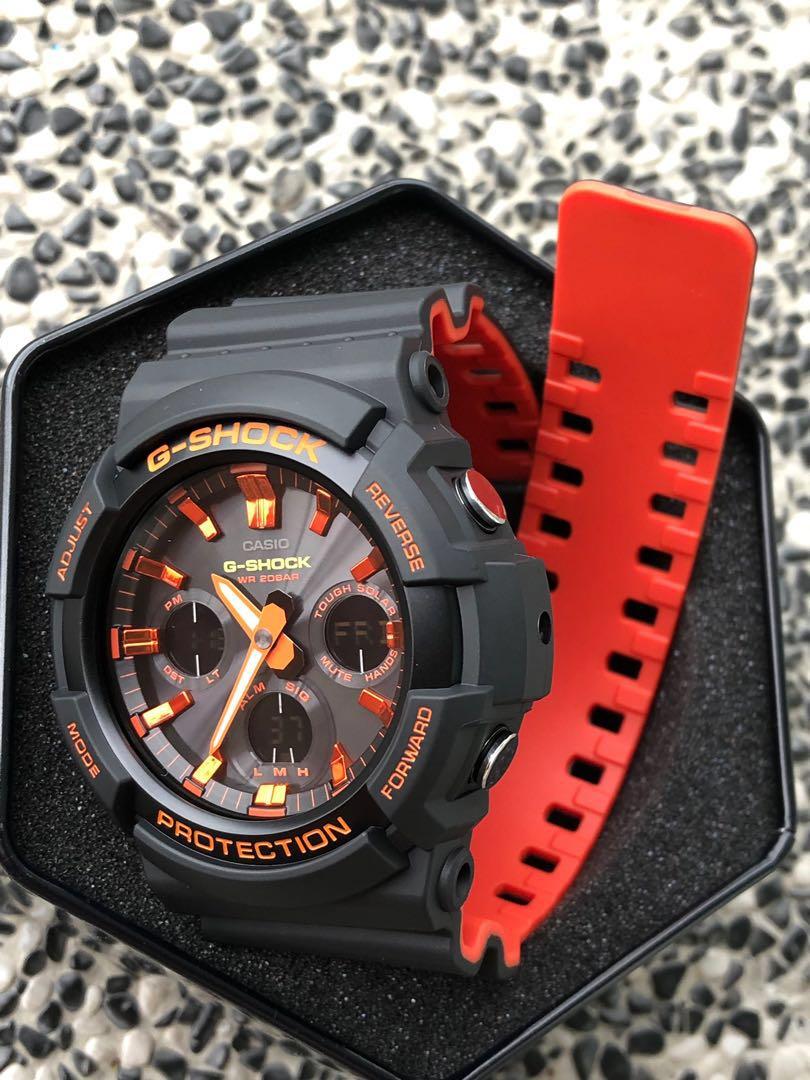 Brand new and authentic Casio G Shock GAS 100BR 1A gas100 gas100br gas100br1a gas100br 1a orange gshock gshock G Shock Casio