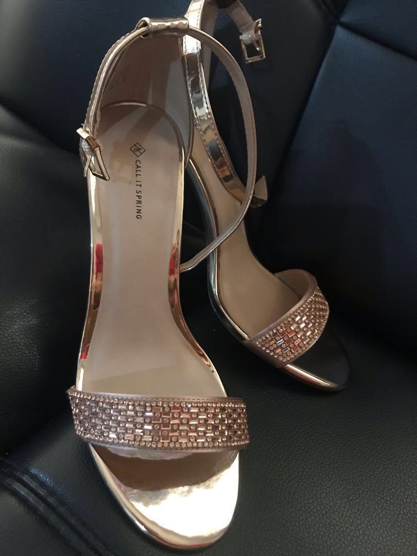 call it spring rose gold heels