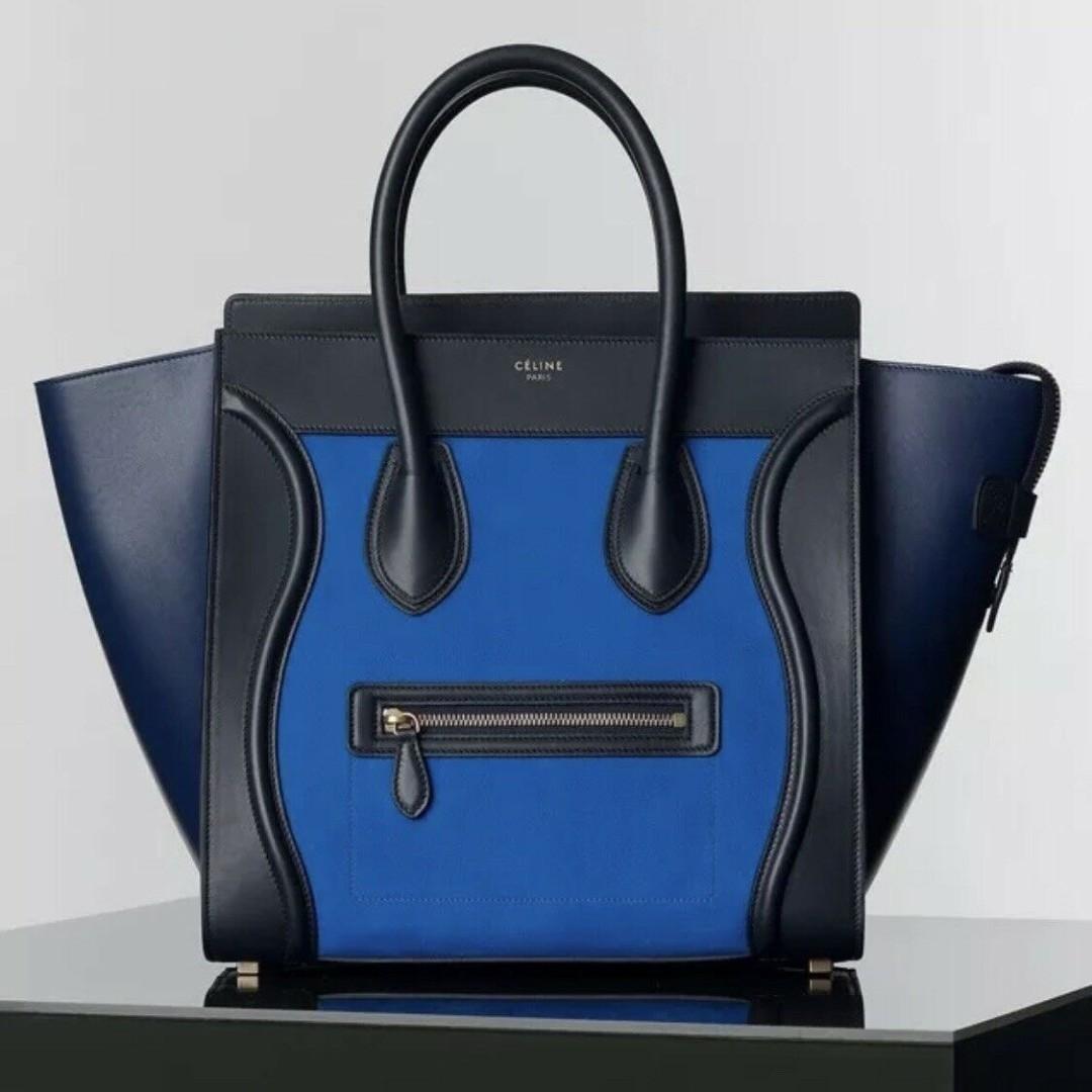 Celine Mini Luggage Tri Color Smooth Nubuck Tote Bag Women s Fashion Bags Wallets Tote Bags on Carousell