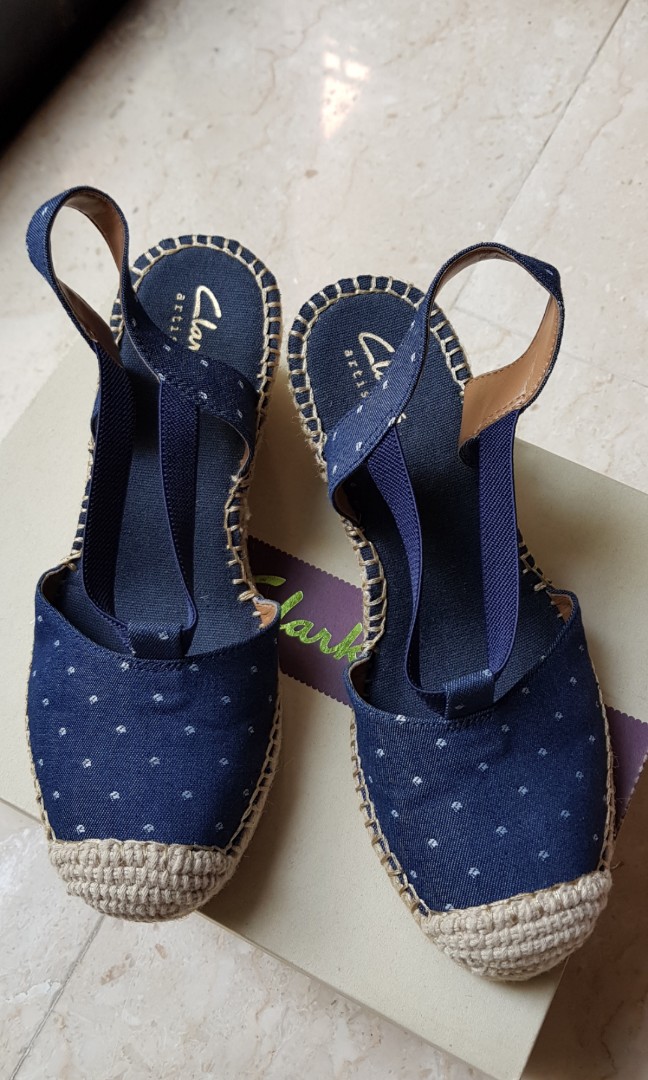 Clarks shop espadrille wedges