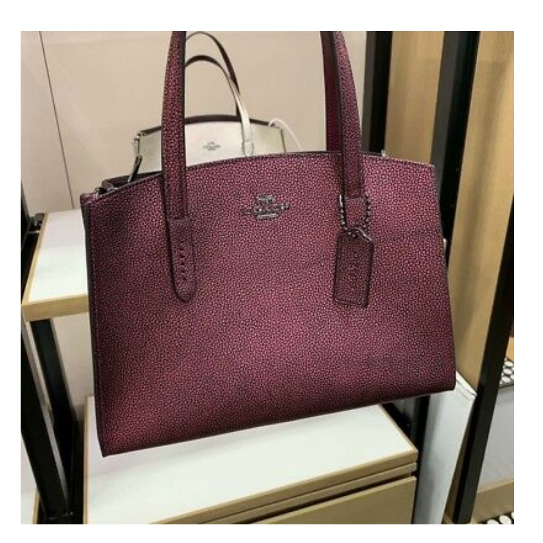 coach charlie carryall metallic