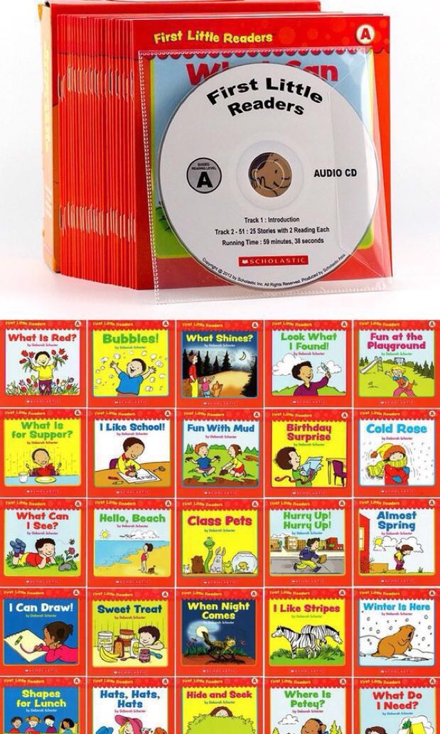 First Little Readers Level ABCD 一套四盒 共100 本書 童書 幼稚園面試