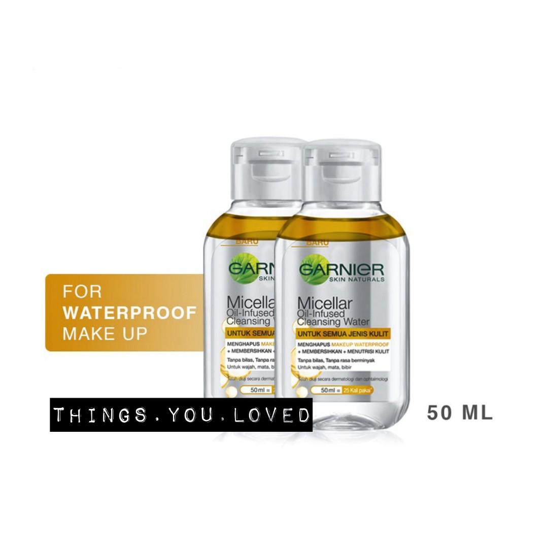Garnier Micellar Oil Infused Cleansing Water Biphase 50ml Kesehatan Kecantikan Kulit Sabun Tubuh Di Carousell