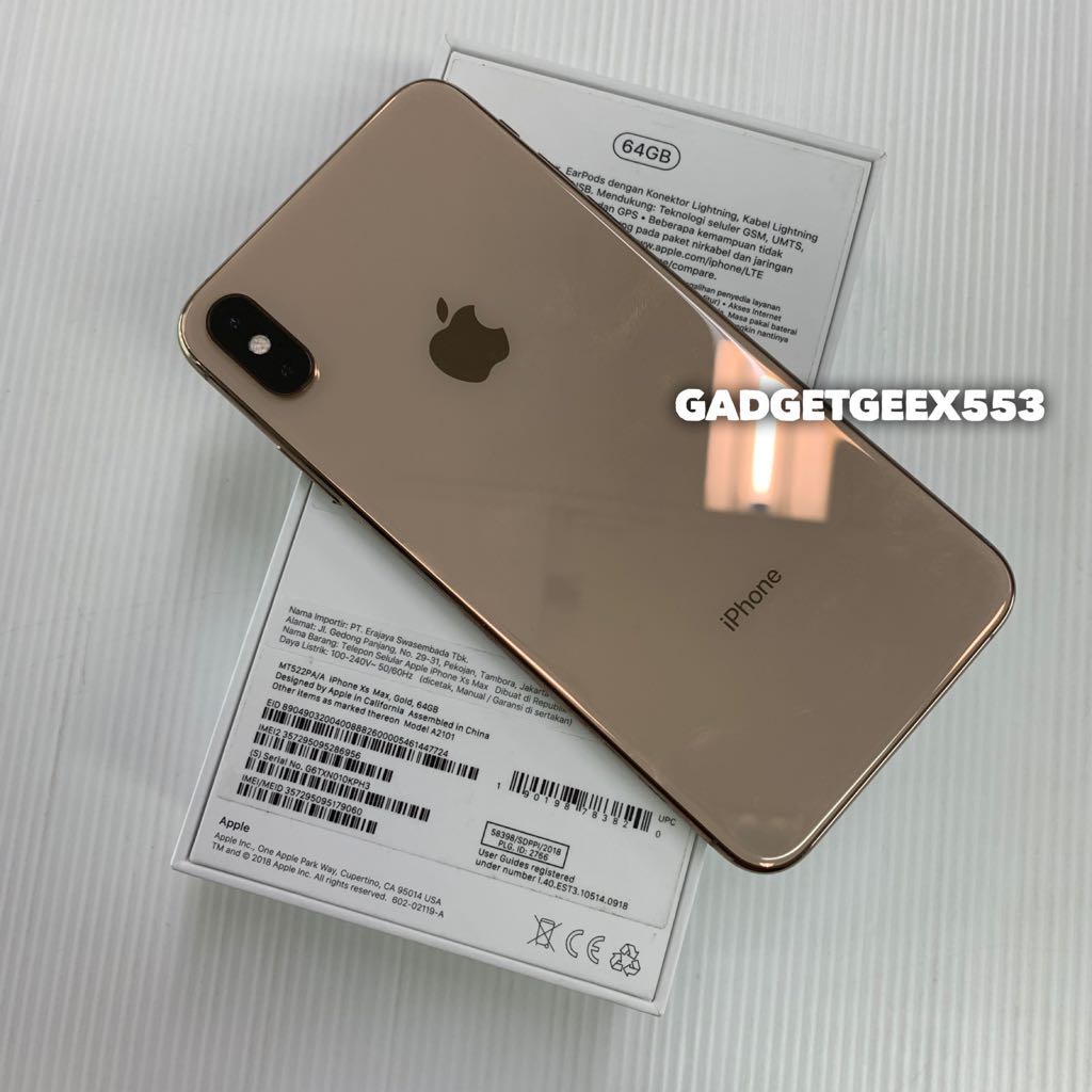 Iphone Xs Max 64gb Gold Super Mulus Garansi Ibox Jan 2020 Telepon Seluler Tablet Iphone Iphone X Series Di Carousell