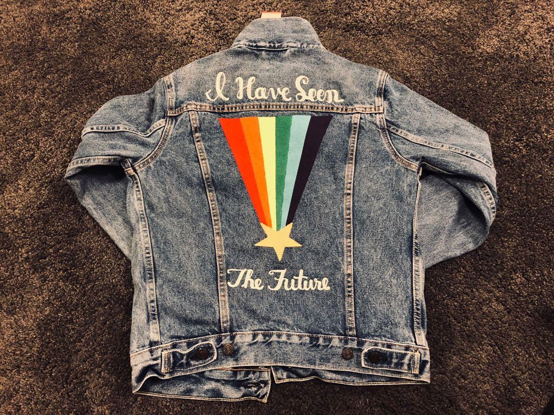 levi's rainbow denim jacket