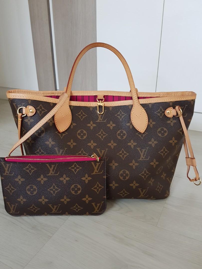 LV Neverfull PM Damier, Luxury, Bags & Wallets on Carousell