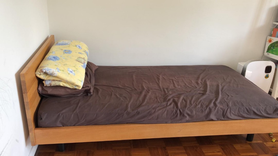 Muji Wooden Single Bed Frame With, Muji Twin Bed