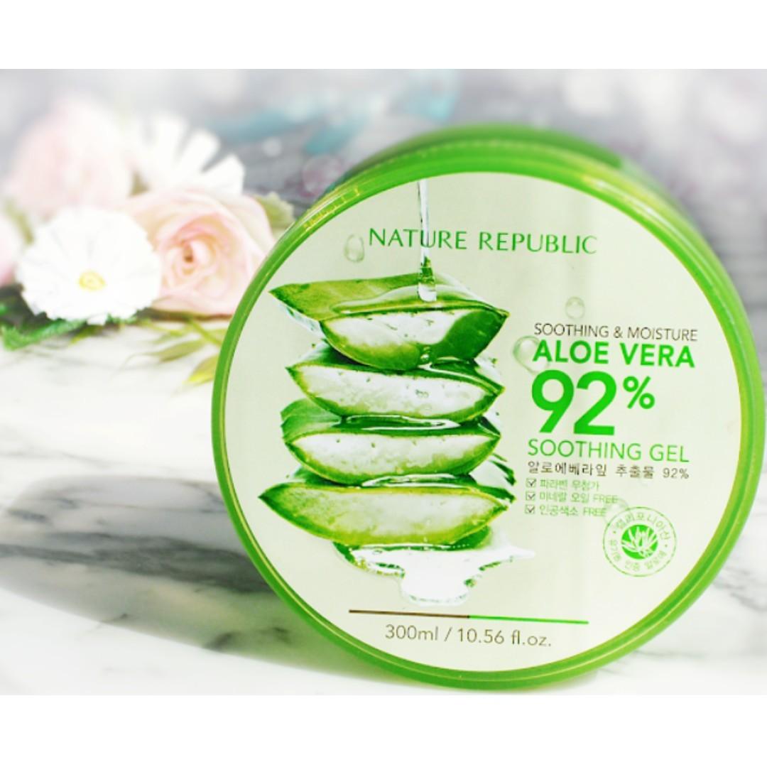 Nature Republic Aloe Vera Gel 300ml Health Beauty Face Skin Care On Carousell