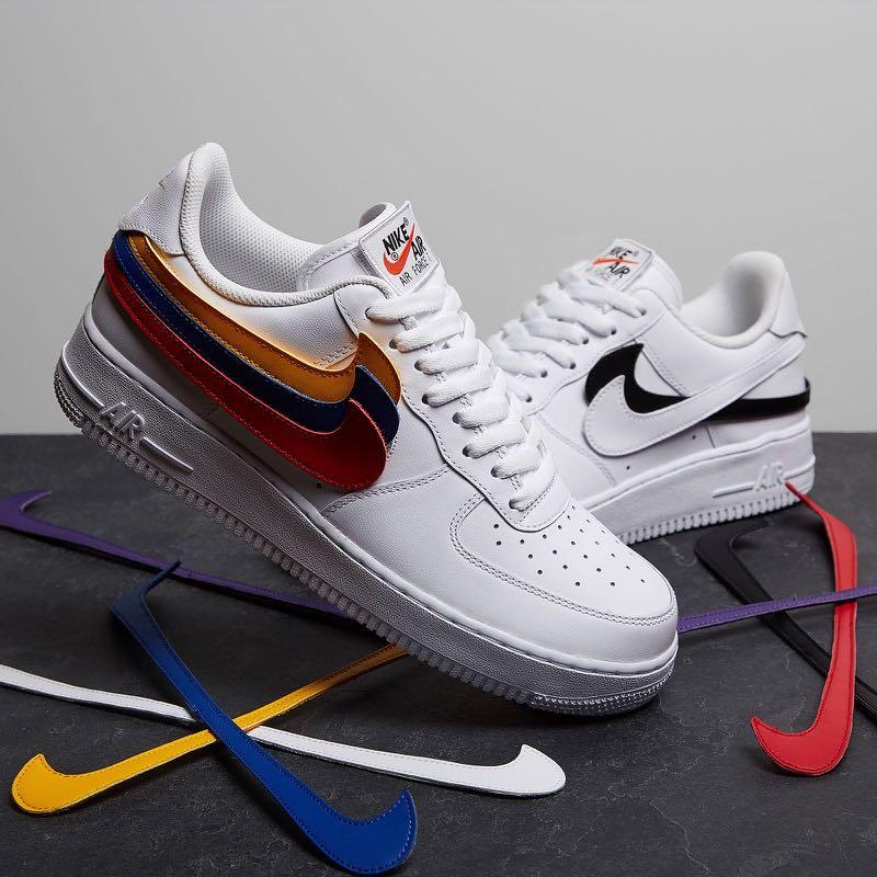 air force 1 swoosh pack white