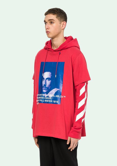 off white bernini red hoodie