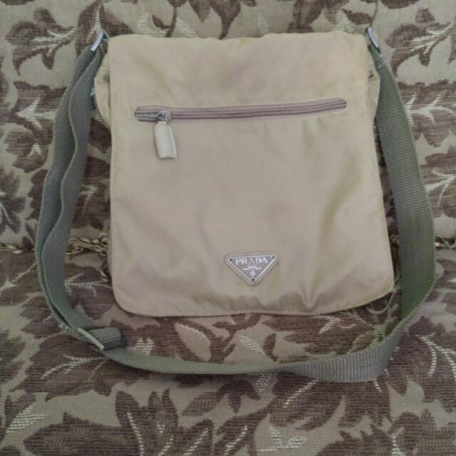 AUTHENTIC PRADA NYLON SLING BAG (PRICE DOWN), Men's Fashion, Bags