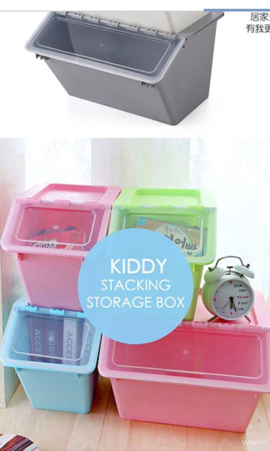 Plastic Stackable Storage Boxes Drawers W Removable Wheels