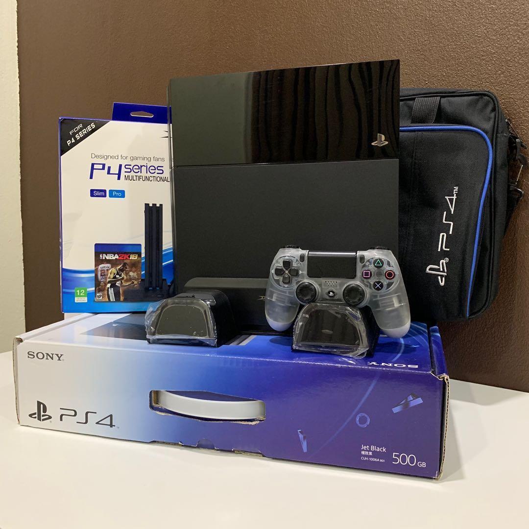 PS4 Fat Jet Black Video Gaming Video Game Consoles