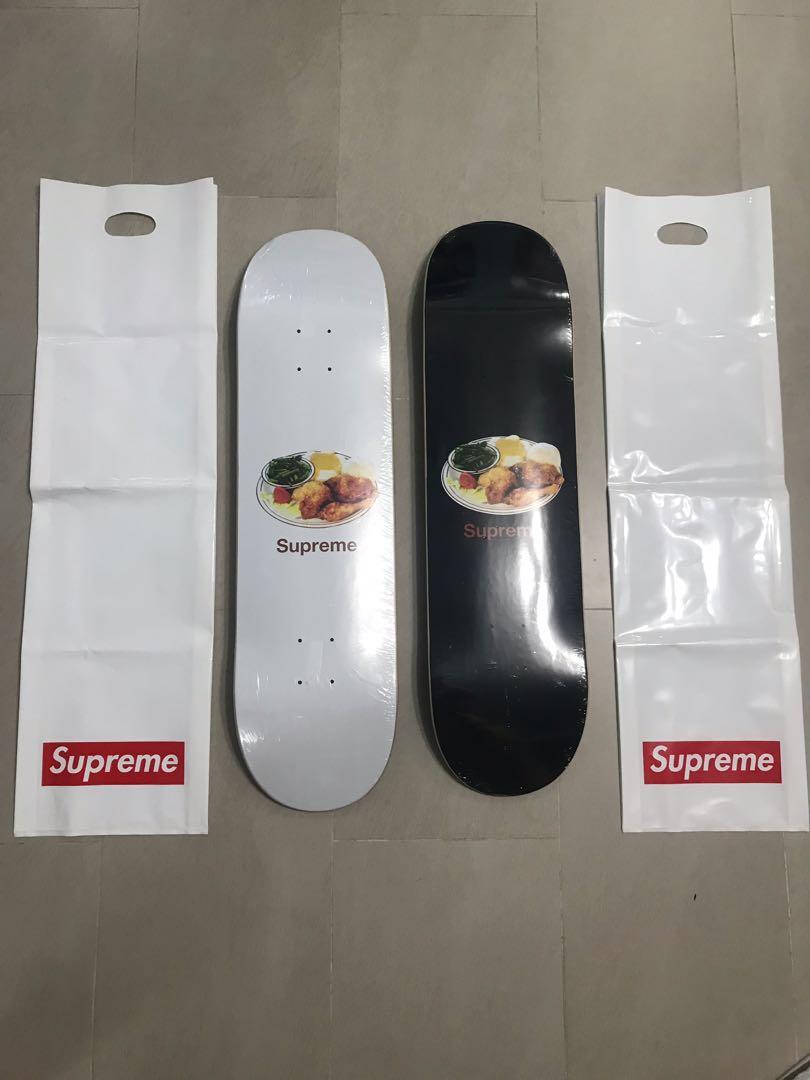 Supreme Chicken Dinner Skateboard 白-