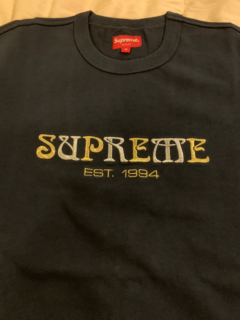 supreme t shirt embroidery