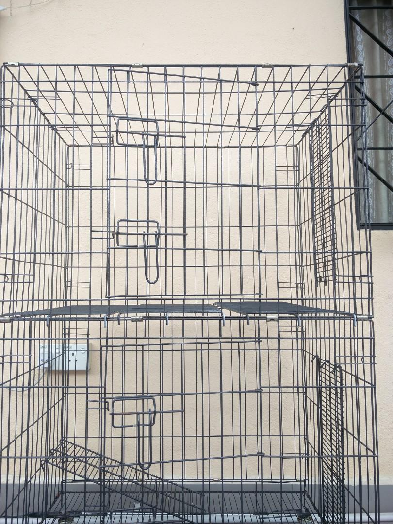 3 Storey Cat Cage, Pet Supplies, Homes & Other Pet Accessories on Carousell