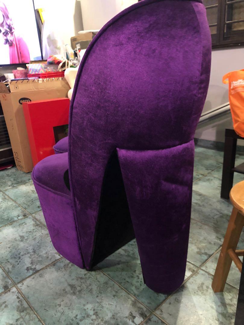 Purple high heel best sale chair