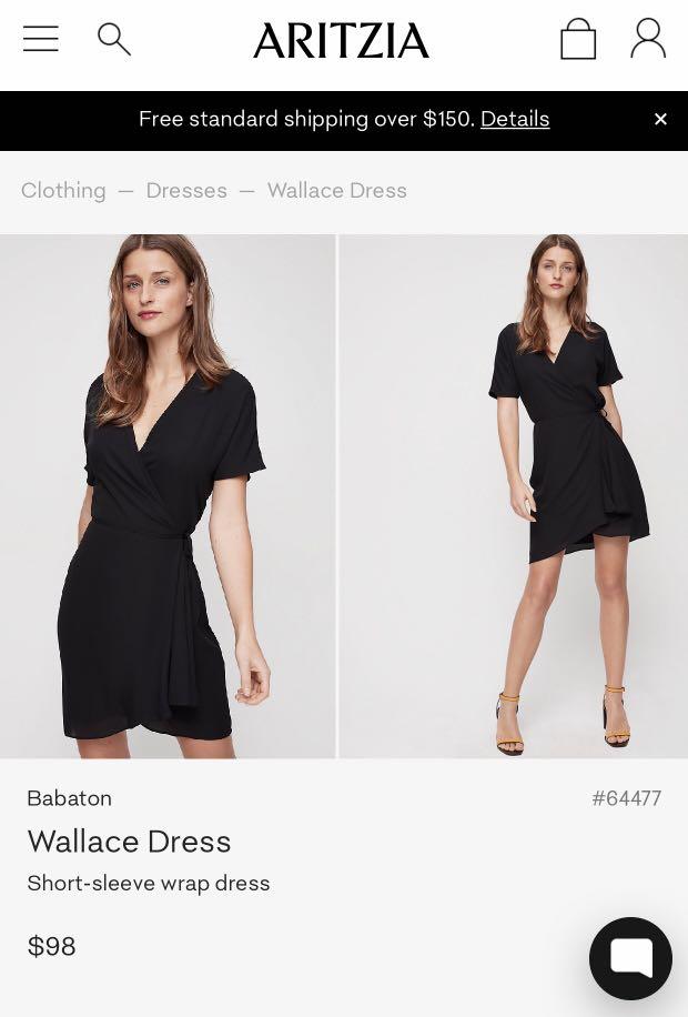 Aritzia Babaton Wallace Dress in black size xxs, Women's Fashion, Clothes  on Carousell
