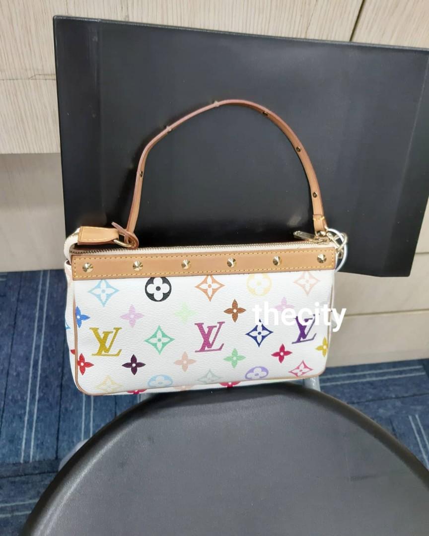 AUTHENTIC LOUIS VUITTON MULTICOLOR POCHETTE EXCELLENT CONDITION CLEAN INTERIOR BOUGHT AROUND RM 3000 RM 1220 ONLY