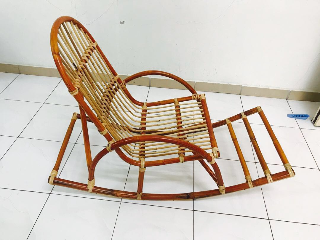 Bamboo Rocking Chair Toddler Chair, Furniture & Home Living, Furniture