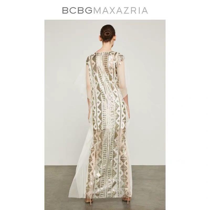 Bcbg white sequin sales dress
