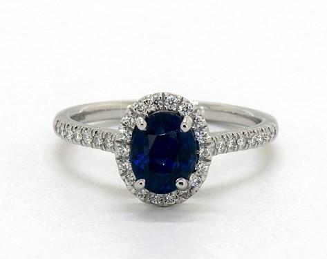 Blue Sapphire Diamond Ring Women S Fashion Jewellery Rings On Carousell