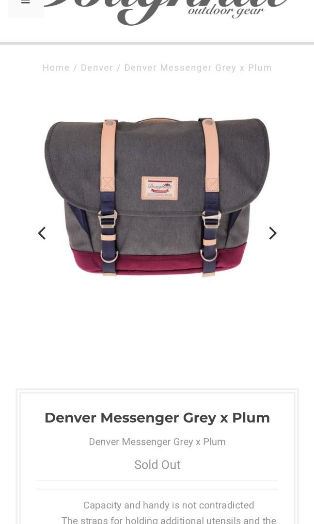 BNWT Doughnut Denver Messenger Bag Men s Fashion Bags Sling Bags on Carousell