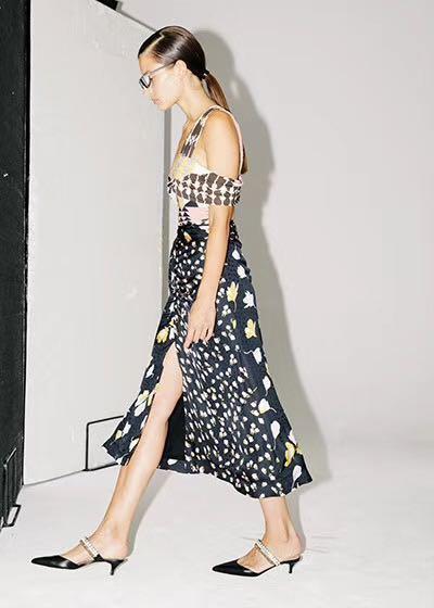 Self portrait top mixed floral dress
