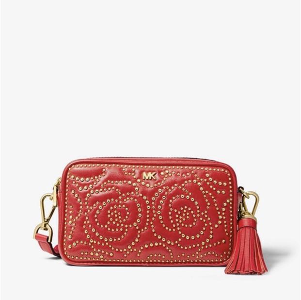 michael kors red rose purse