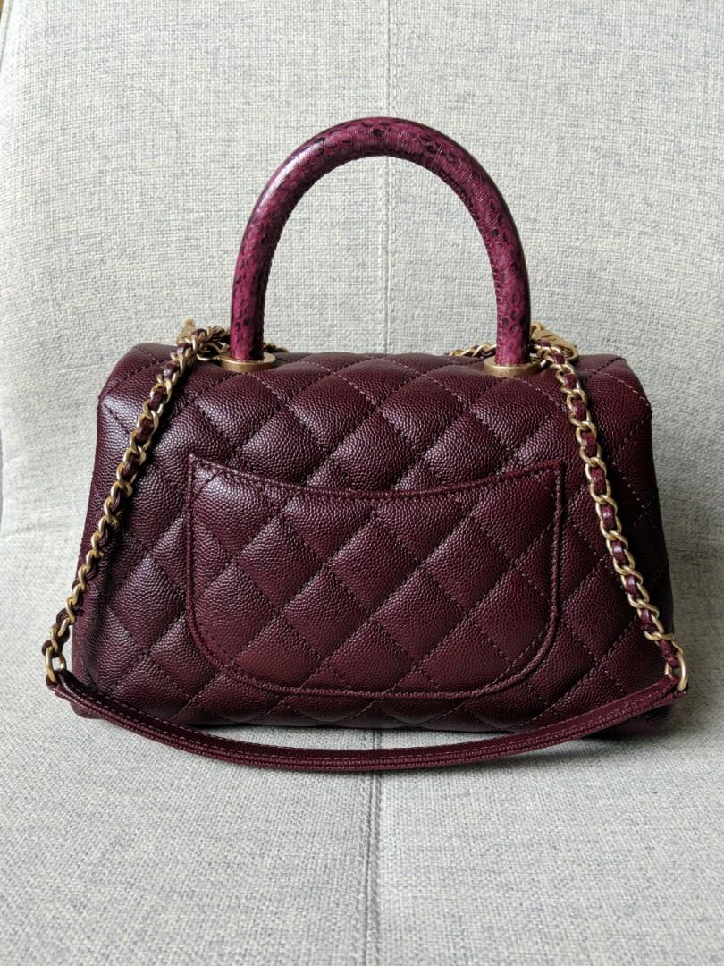 NWT 16S Chanel Red Python Coco Handle Small Classic Flap Bag – Boutique  Patina