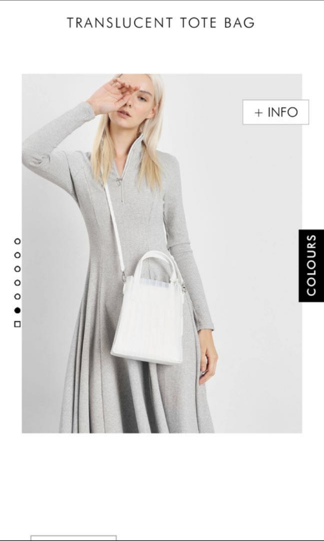 Translucent tote bag 2025 charles and keith