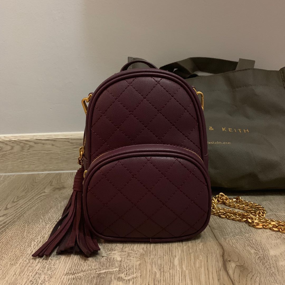 Charles And Keith Mini Crossbody Backpack Women S Fashion Bags Wallets Sling Bags On Carousell