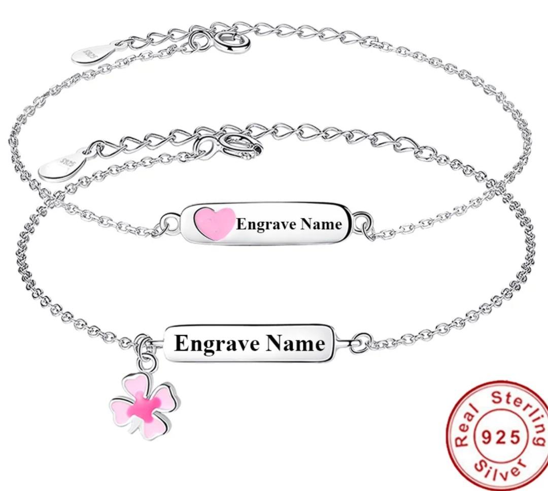 Real silver best sale bracelet for girls