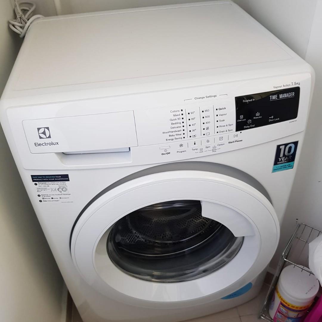 Electrolux Washing Machine EWF85743 7,5 kg, TV & Home Appliances