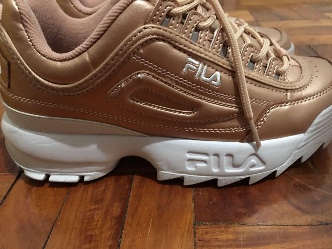 fila disruptor premium metallic