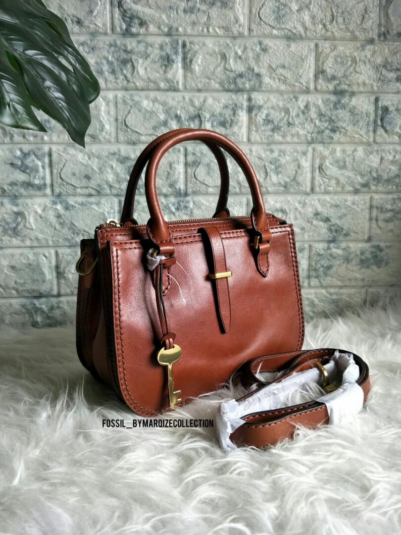 Fossil ryder mini best sale satchel tan