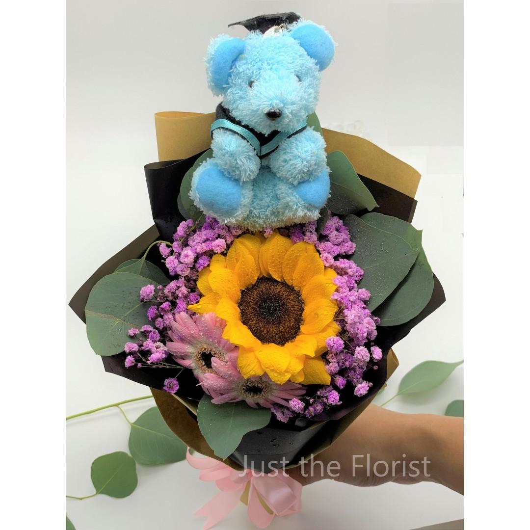 Free Delivery Sunflowers Grad Bouquets Gardening Flowers Bouquets On Carousell
