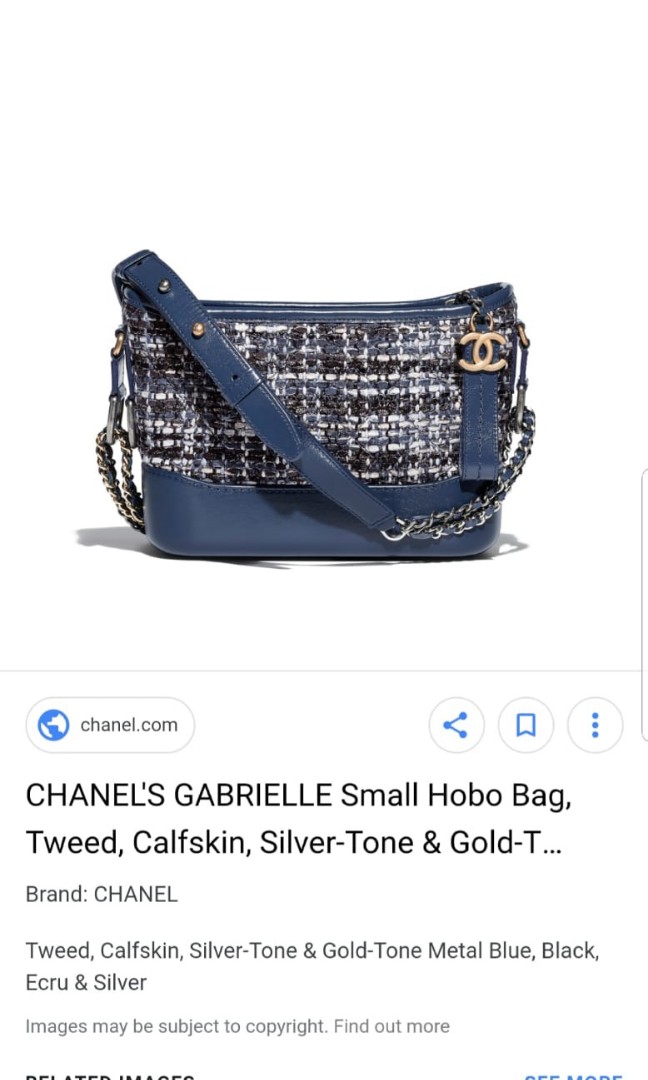 Gabrielle Small Hobo Bag Tweed, Women's Fashion, Bags & Wallets, Cross-body  Bags on Carousell