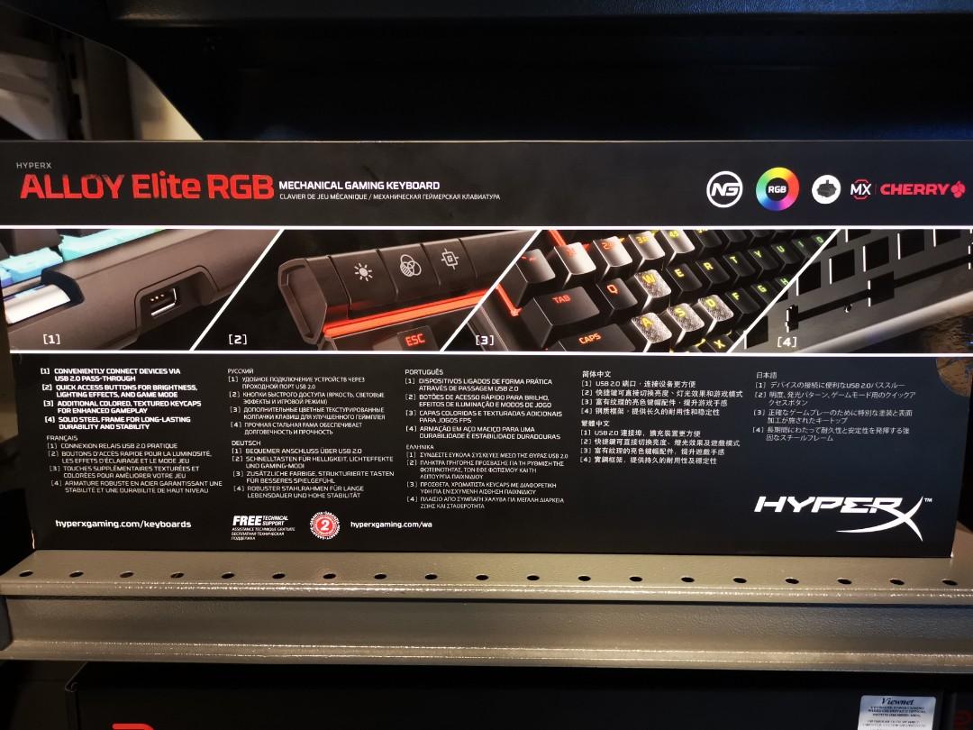 Gaming Keyboard hyper x wired USB alloy elite rgb mechanical cherry mx ...