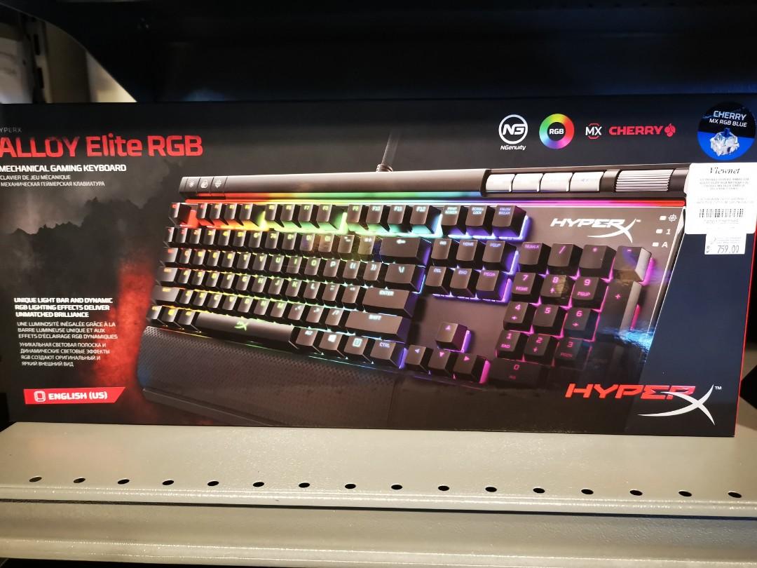 Gaming Keyboard hyper x wired USB alloy elite rgb mechanical cherry mx ...