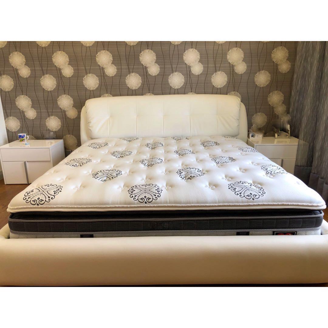 Harvey Norman Hilker King Mattress with bedframe, Furniture & Home