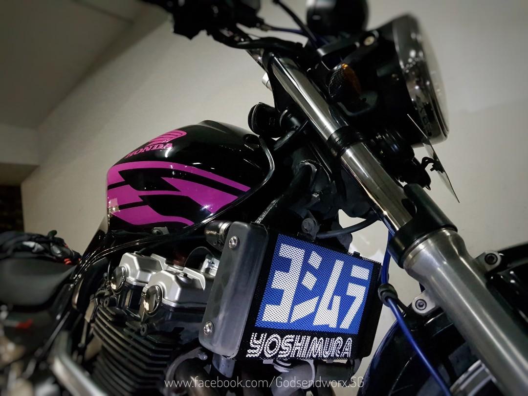 Cb400 Radiator Cover Honda CB400 Superfour Spec3 radiator guard - Yoshimura - Godsendworx ...