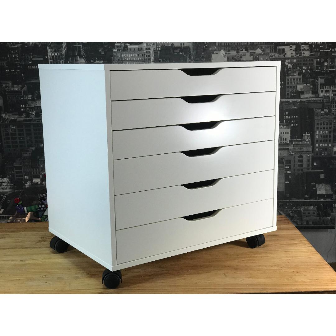 Ikea Alex Drawer Unit On Castors Grey Furniture Shelves
