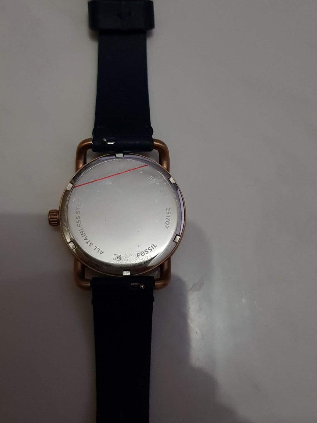 Jam fossil navy, Fesyen Wanita, Jam 