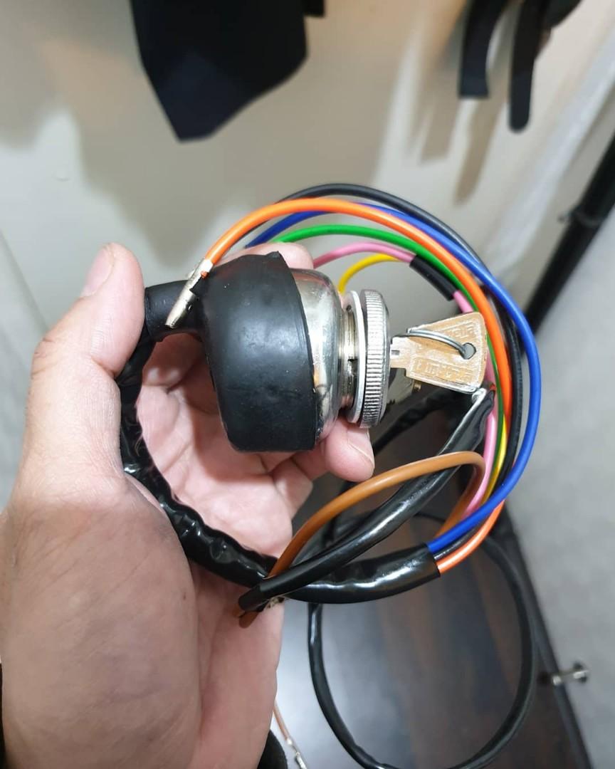 Lambretta Ignition Switch Chrome Body Brass Key 3 Point for GP DL SX