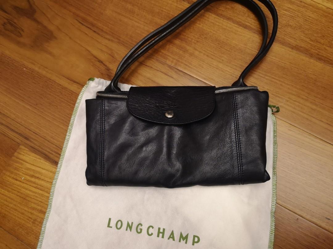 Longchamp le pliage cuir large leather hotsell tote bag