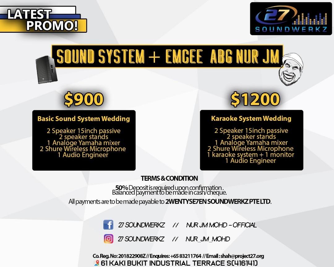 Malay Wedding & Sound System rental, Audio, Soundbars, Speakers