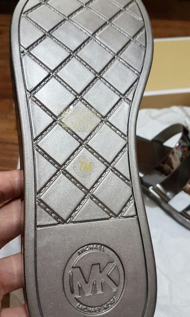 Michael Kors Keiko slide metalic REPRICED Women s Fashion
