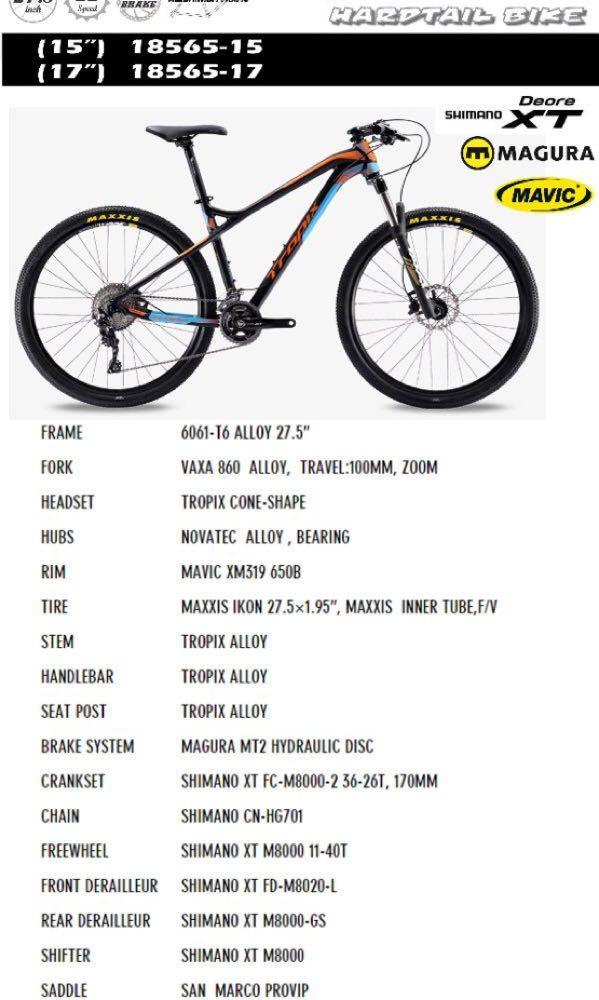 MTB TROPIX MIG17 Sports Equipment Bicycles Parts Bicycles on