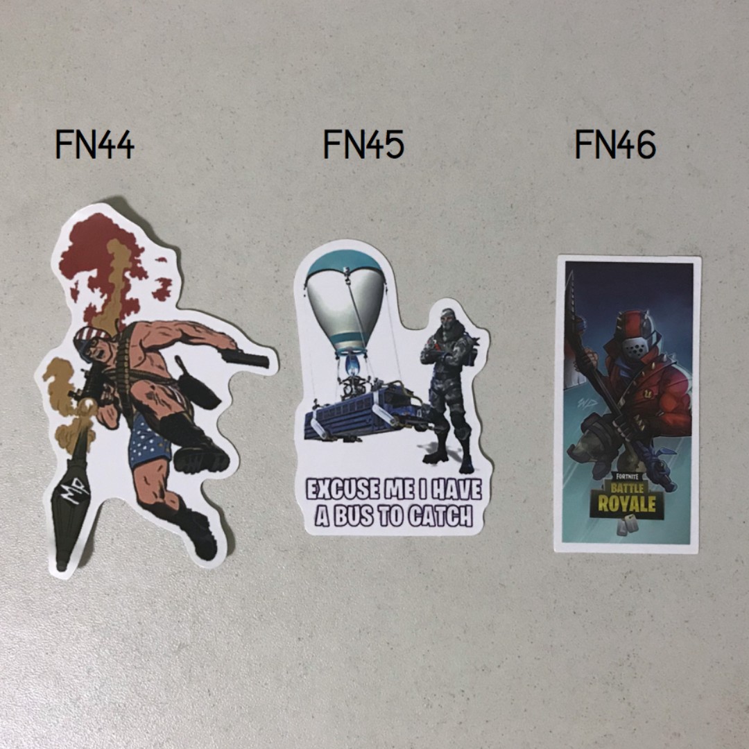 New Fortnite Luggage Stickers Laptop Stickers Design Craft Others On Carousell